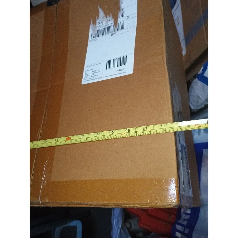 Pottery Barn Lamp Shade Unisex 16in Silver New Double Layer Drum 57746377
